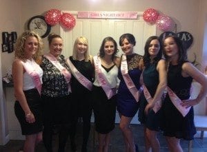 Hen party about to start. Cocktails about to flow