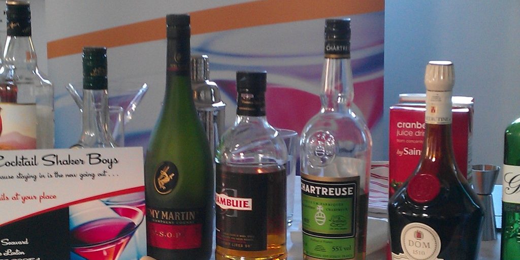 Cocktail making at the W.I. cocktail making demonstration