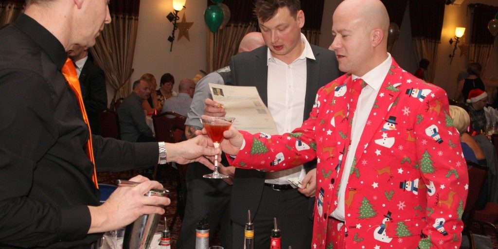 Christmas cocktails Christmas cocktail being ordered