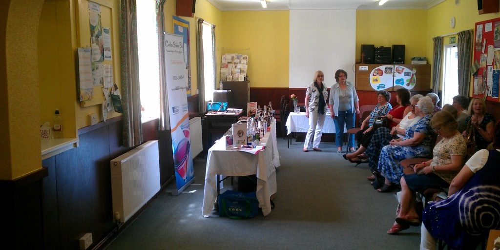 W.I. presentation – about to start seated women at edge of room