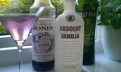 Lavender Martini and bottles