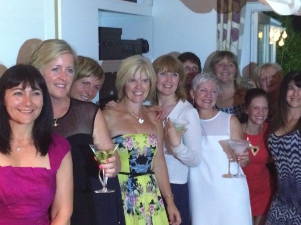 Party guests – Corby & cocktails women posing for photo