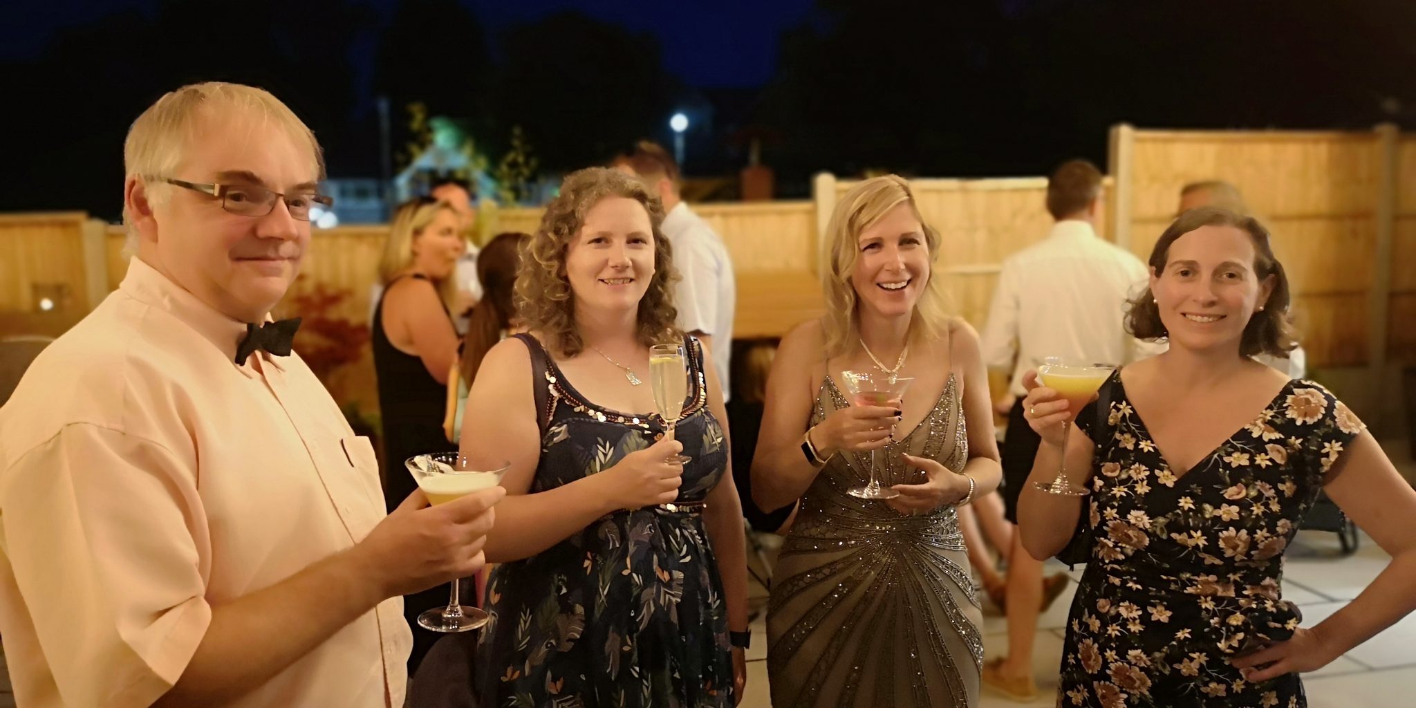 Party guests Loughborough garden party cocktails