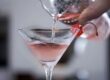 Pouring pink Martini